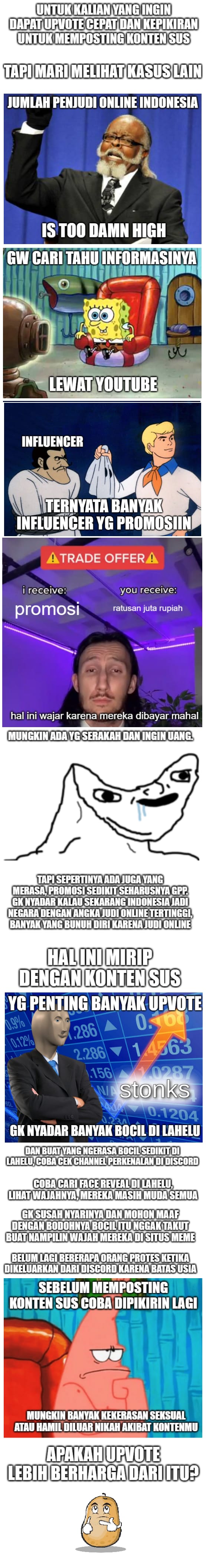 Untuk Yang Jarang Dapat Upvote Dan Ingin Sudah Beralih Ke Konten Sus Lahelu